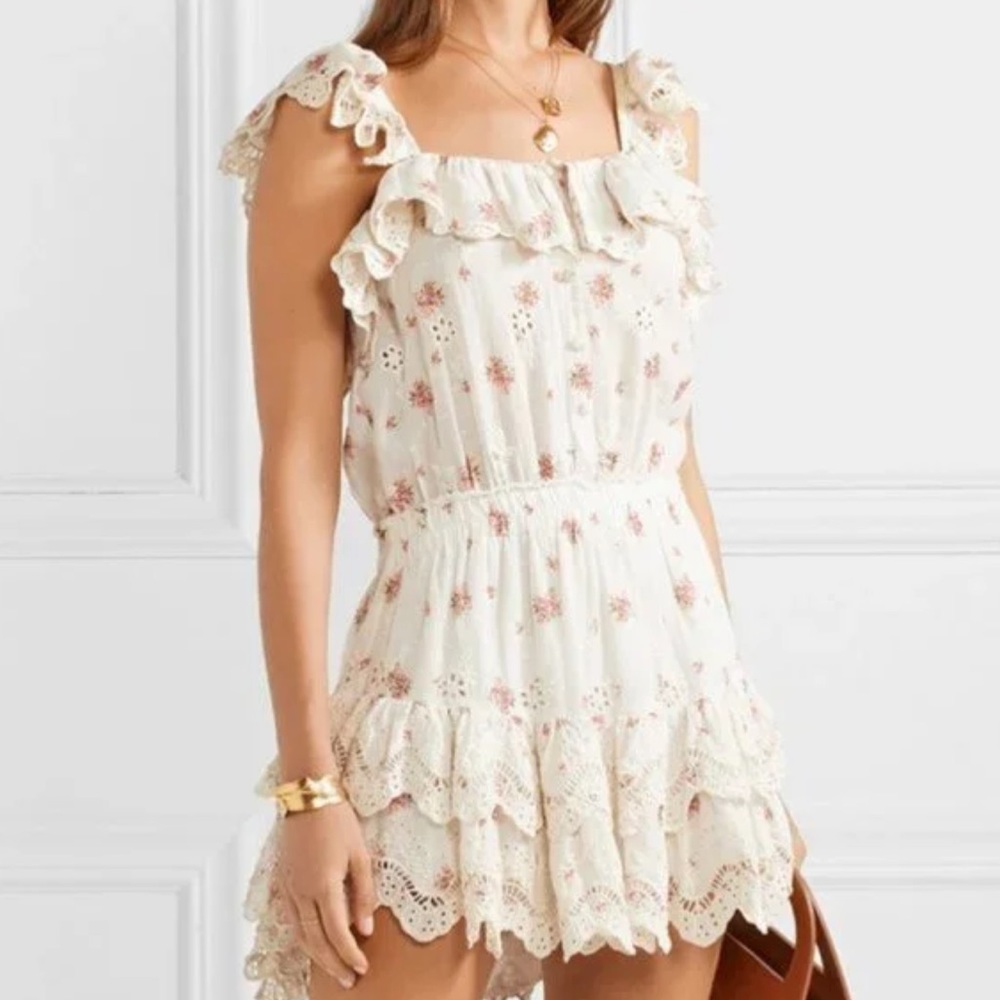 LoveShack Fancy Marina cotton frill dress XS